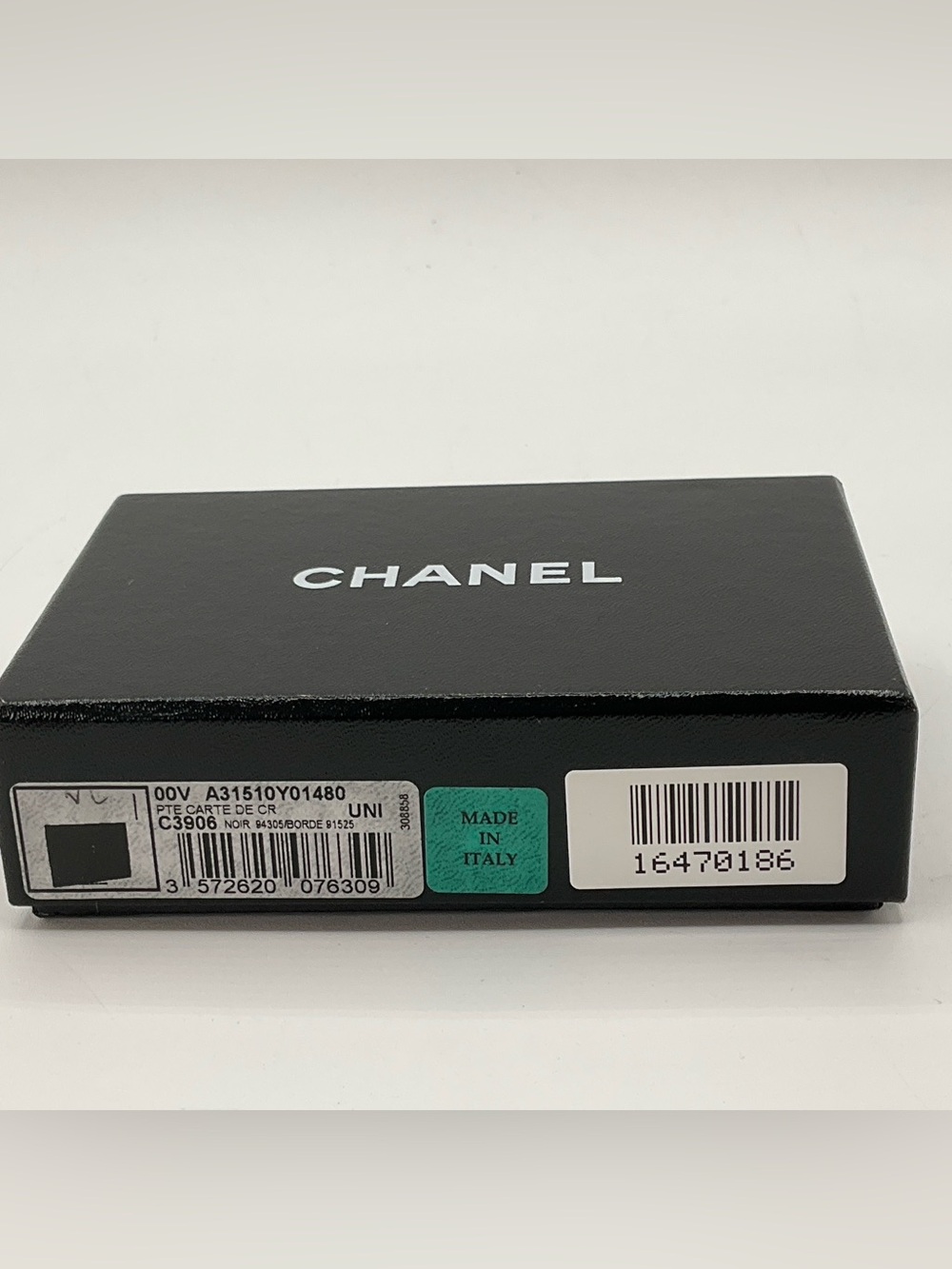 Chanel Quilted Card Holder Wallet Lambskin Leather Black Silver - Picture 16 of 16